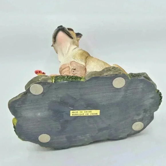 Adorable Ceramic Dog Figurine with Butterfly - Perfect Home Decor - Picture 8 of 8